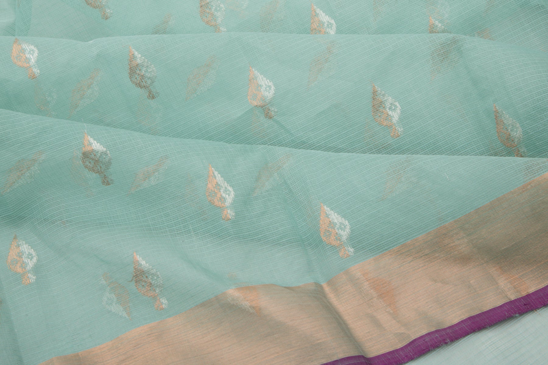 Kota Silk Butta Sea Green Saree