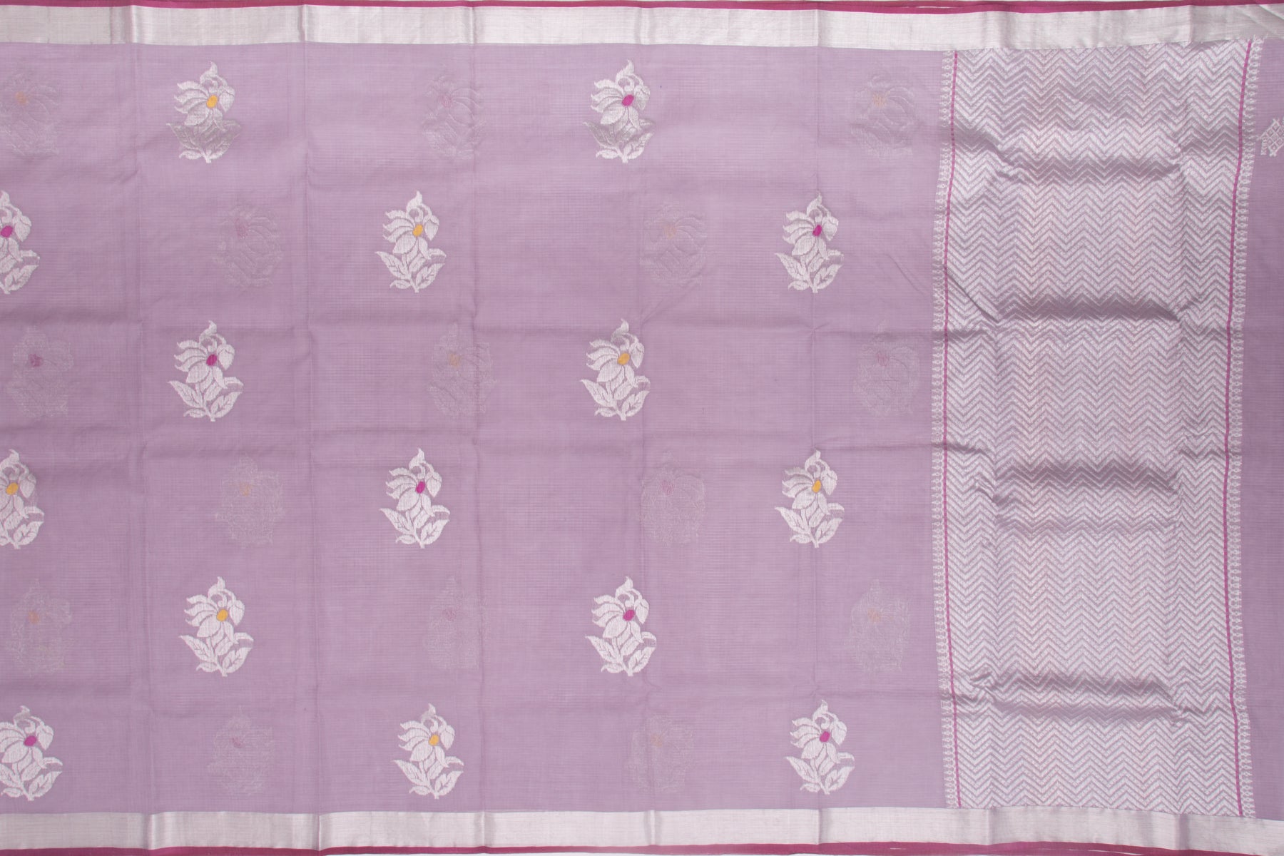 Kota Silk Meenakari Butta Lilac Saree