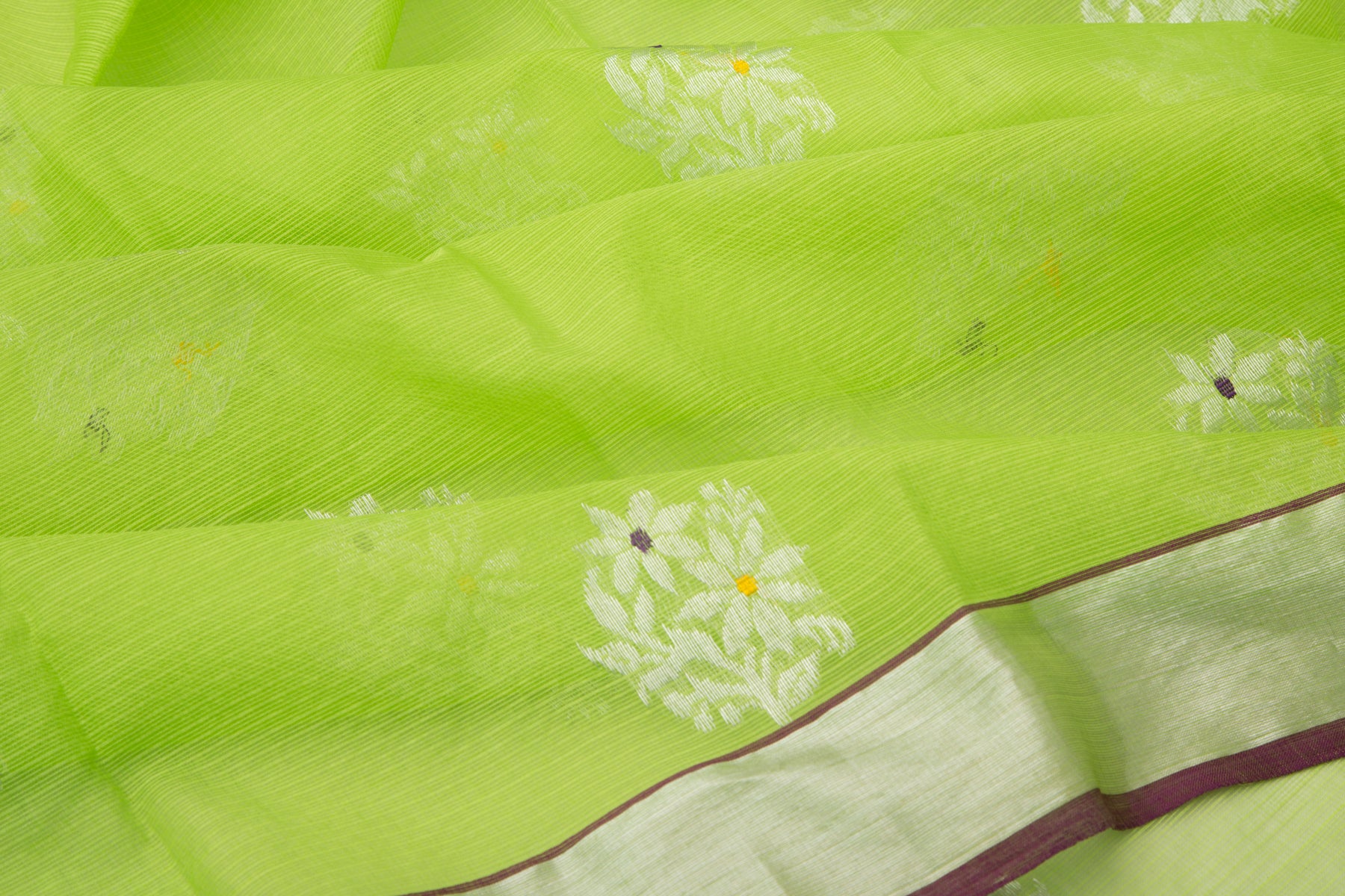 Kota Silk Meenakari Butta Green Saree