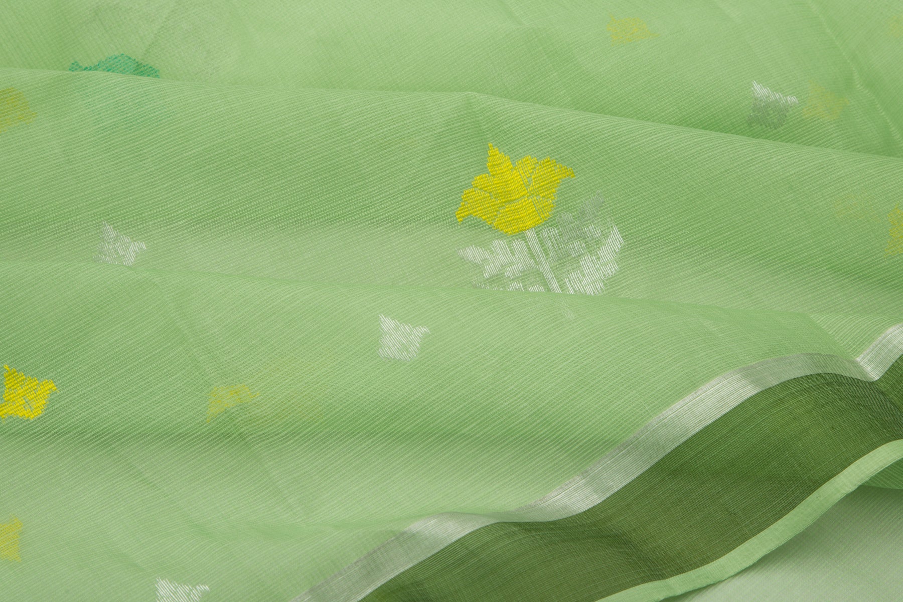 Kota Silk Butta Green Saree