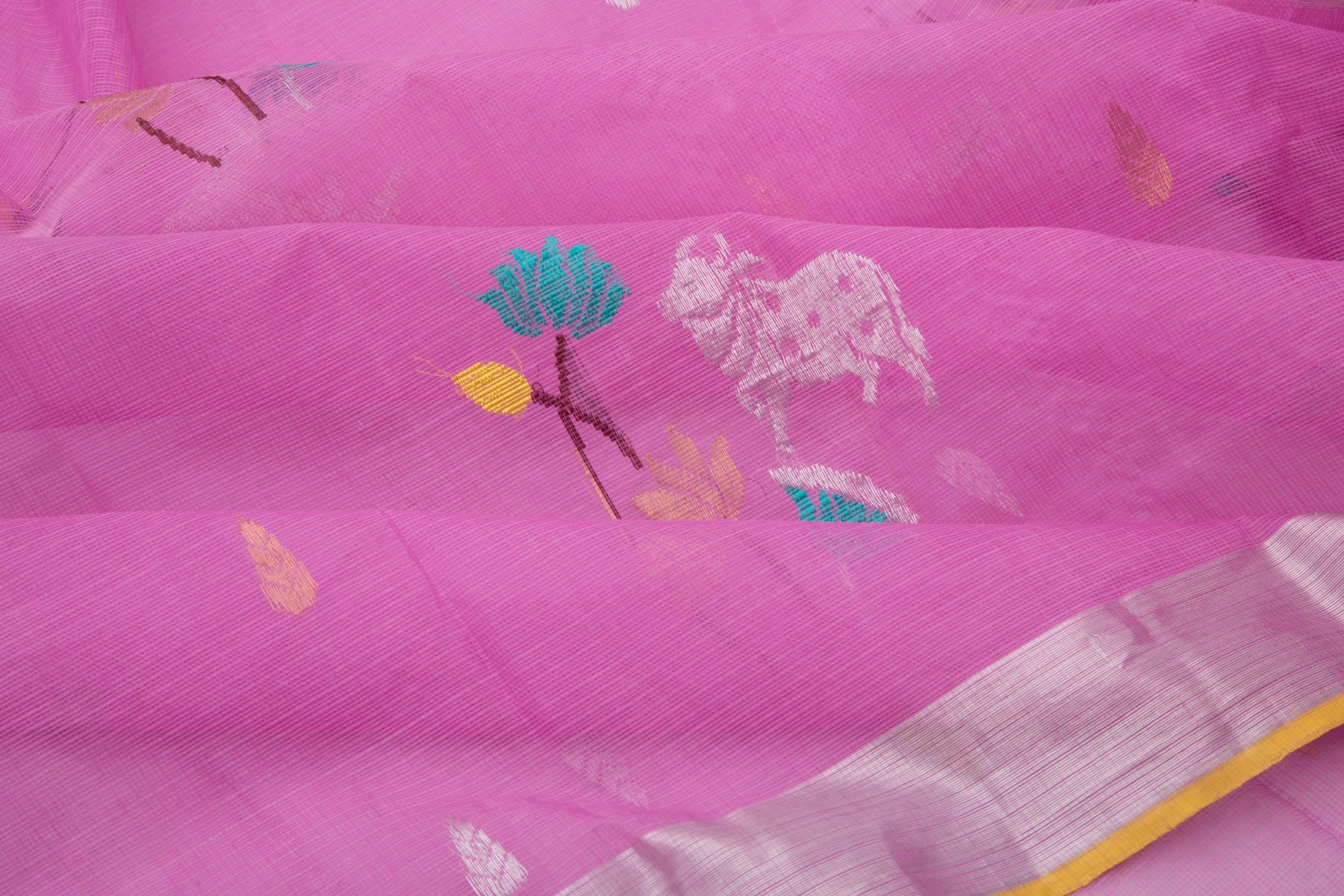 Kota Silk Butta Pink Saree