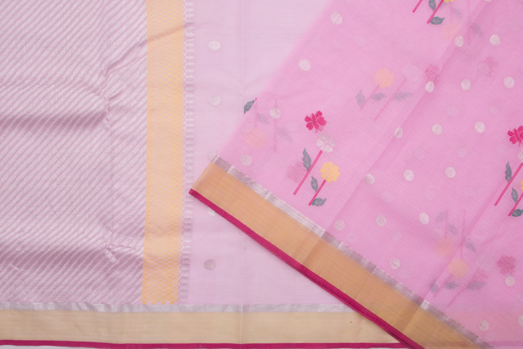 Kota Silk Butta Pink Saree