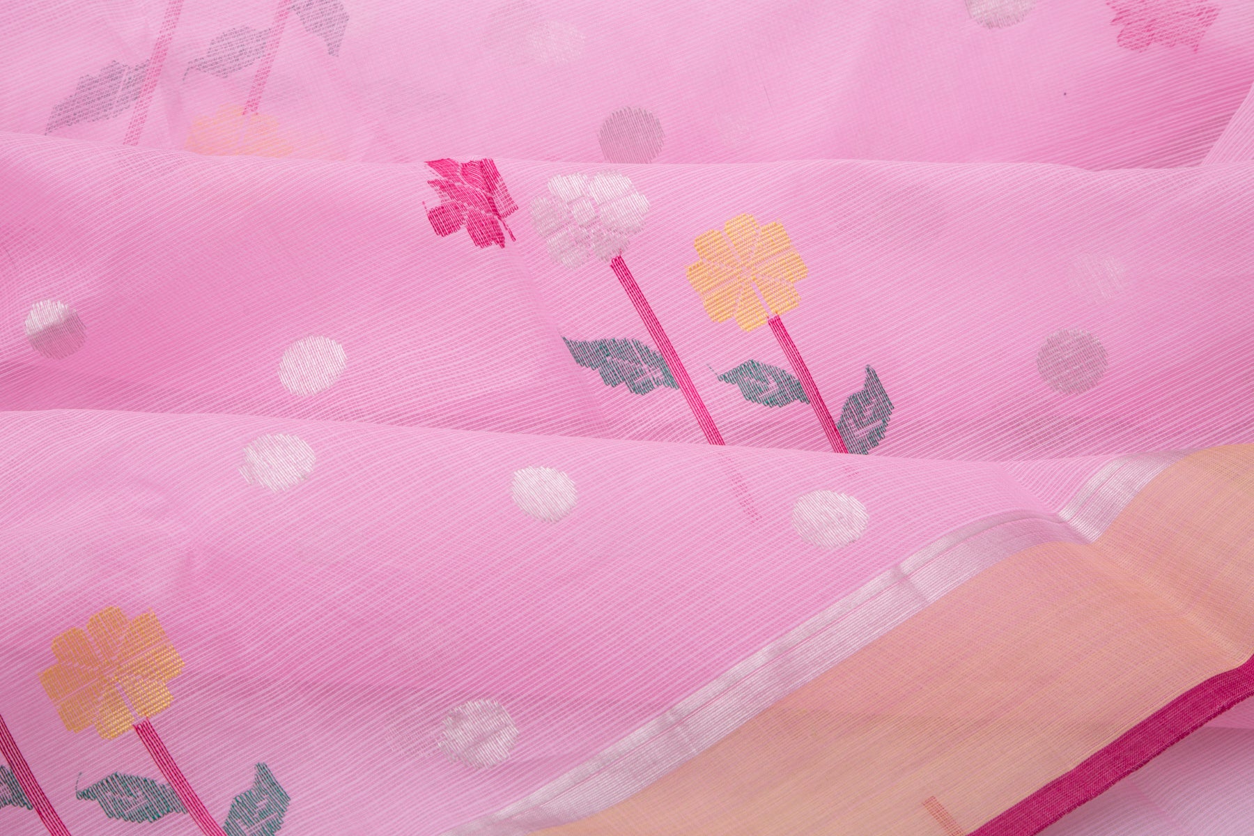 Kota Silk Butta Pink Saree