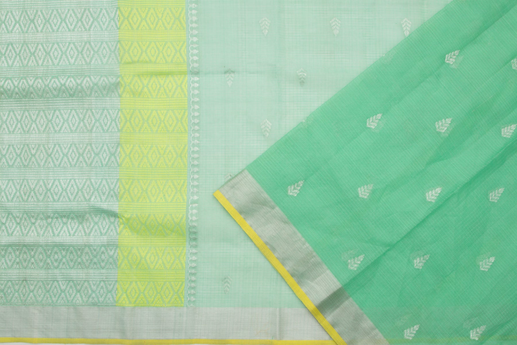 Kota Silk Butta Green Saree