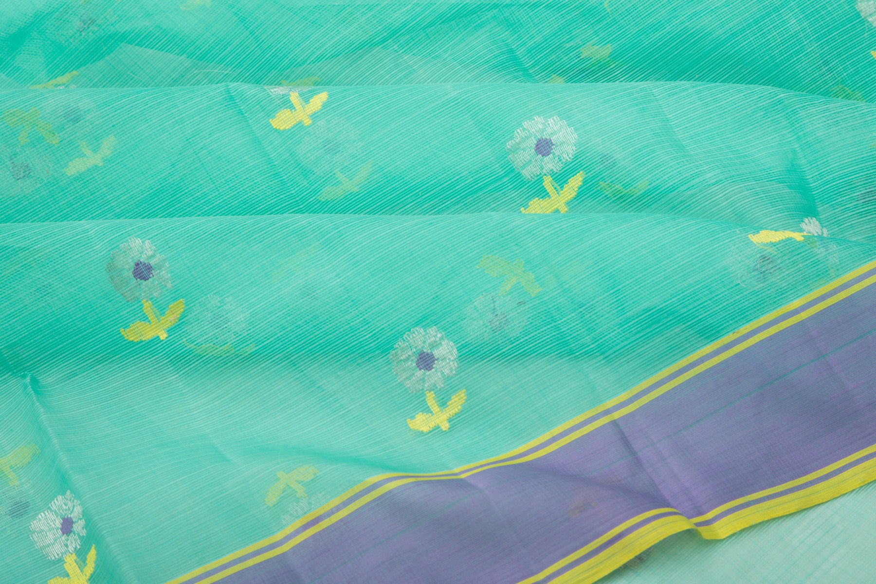 Kota Silk Butta Sea Green Saree