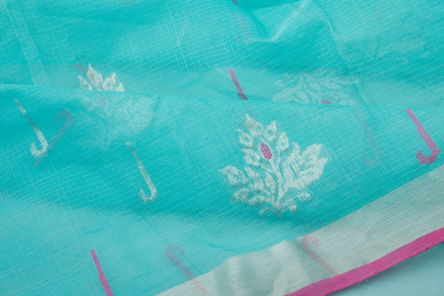 Kota Silk Butta Sky Blue Saree