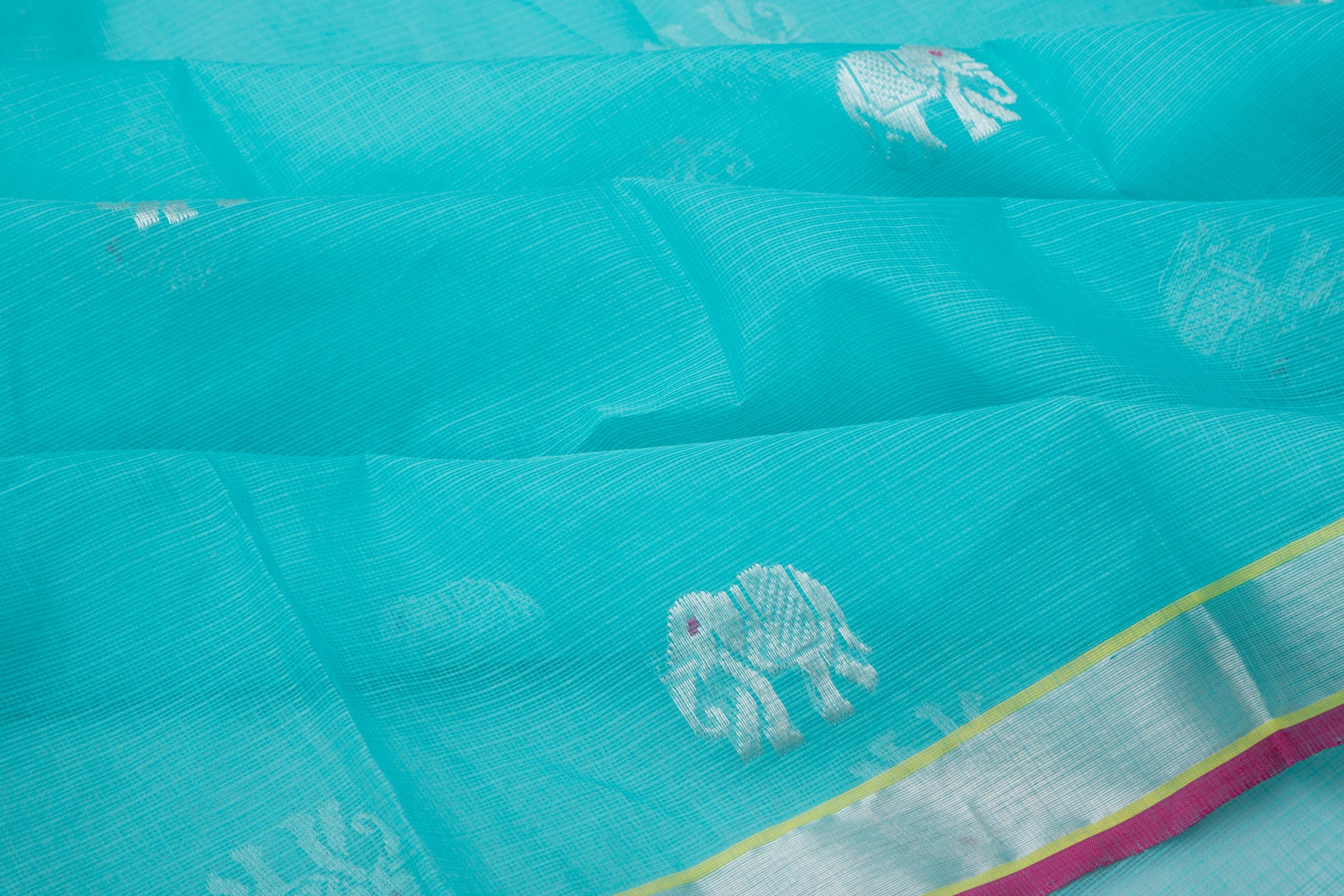 Kota Silk Butta Sky Blue Saree