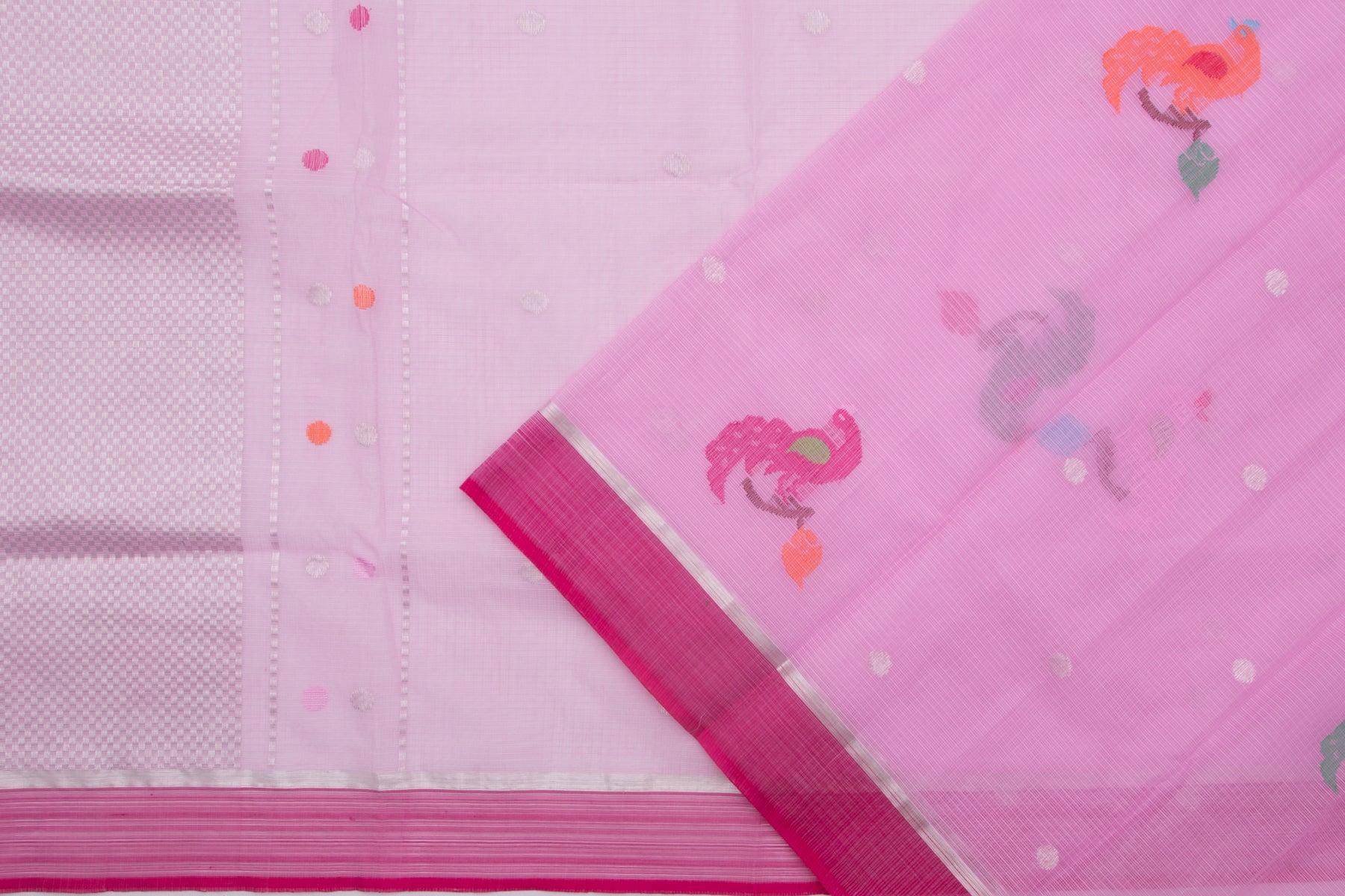 Kota Silk Butta Pink Saree
