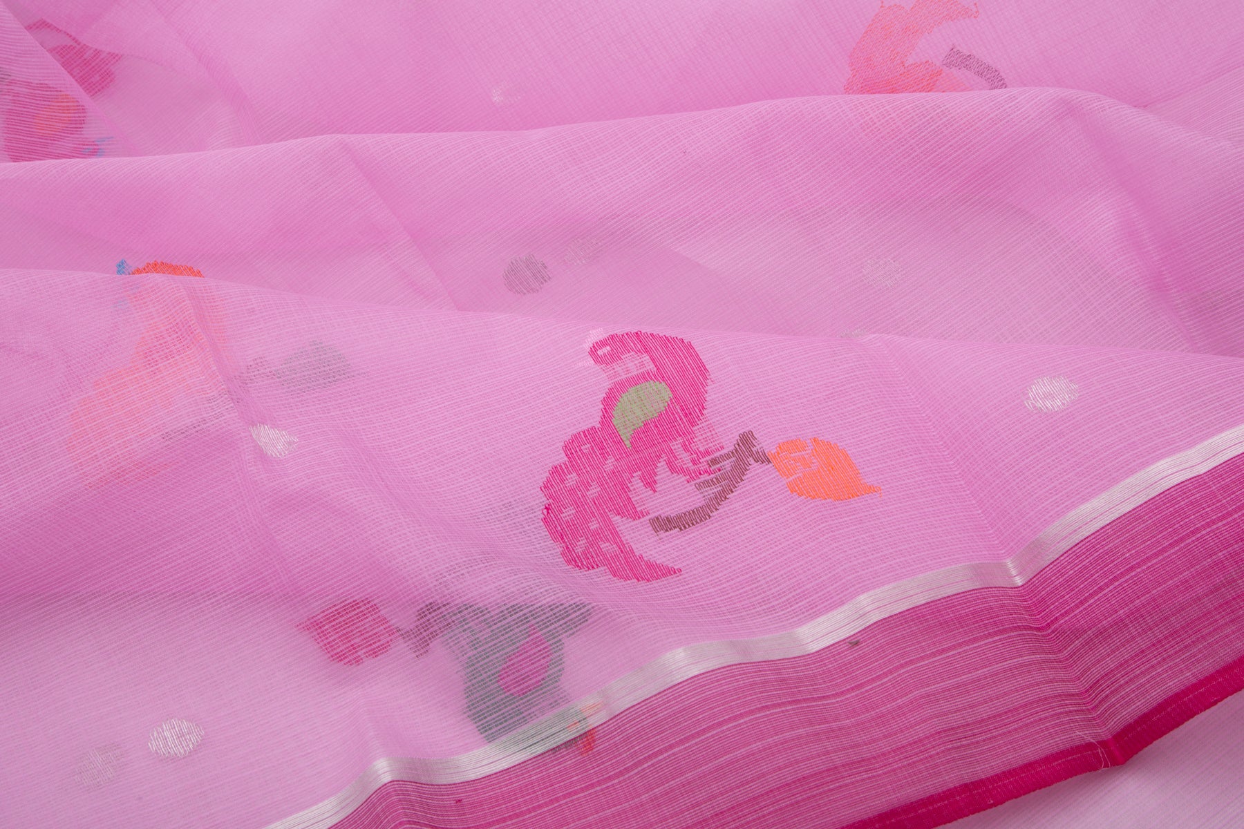 Kota Silk Butta Pink Saree