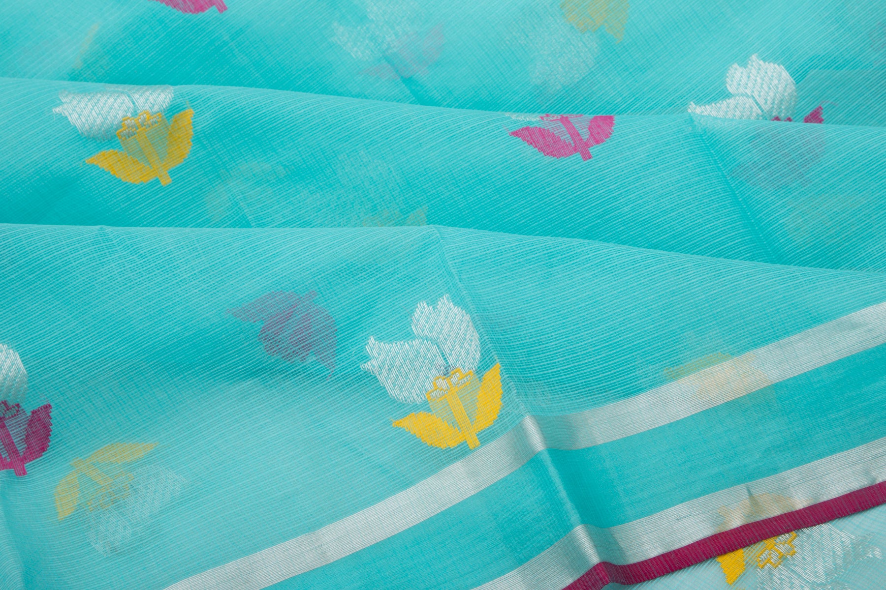Kota Silk Butta Sky Blue Saree