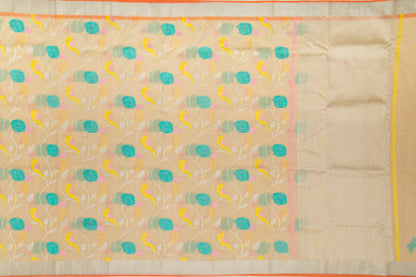 Kota Silk Jaal Pastel Orange Saree