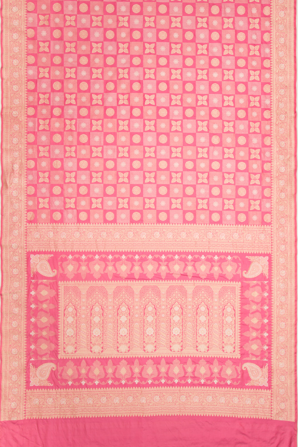 Banarasi Silk Tissue Butta Pink Saree