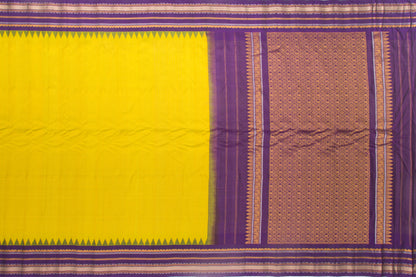 Gadwal Silk Checks Green Saree