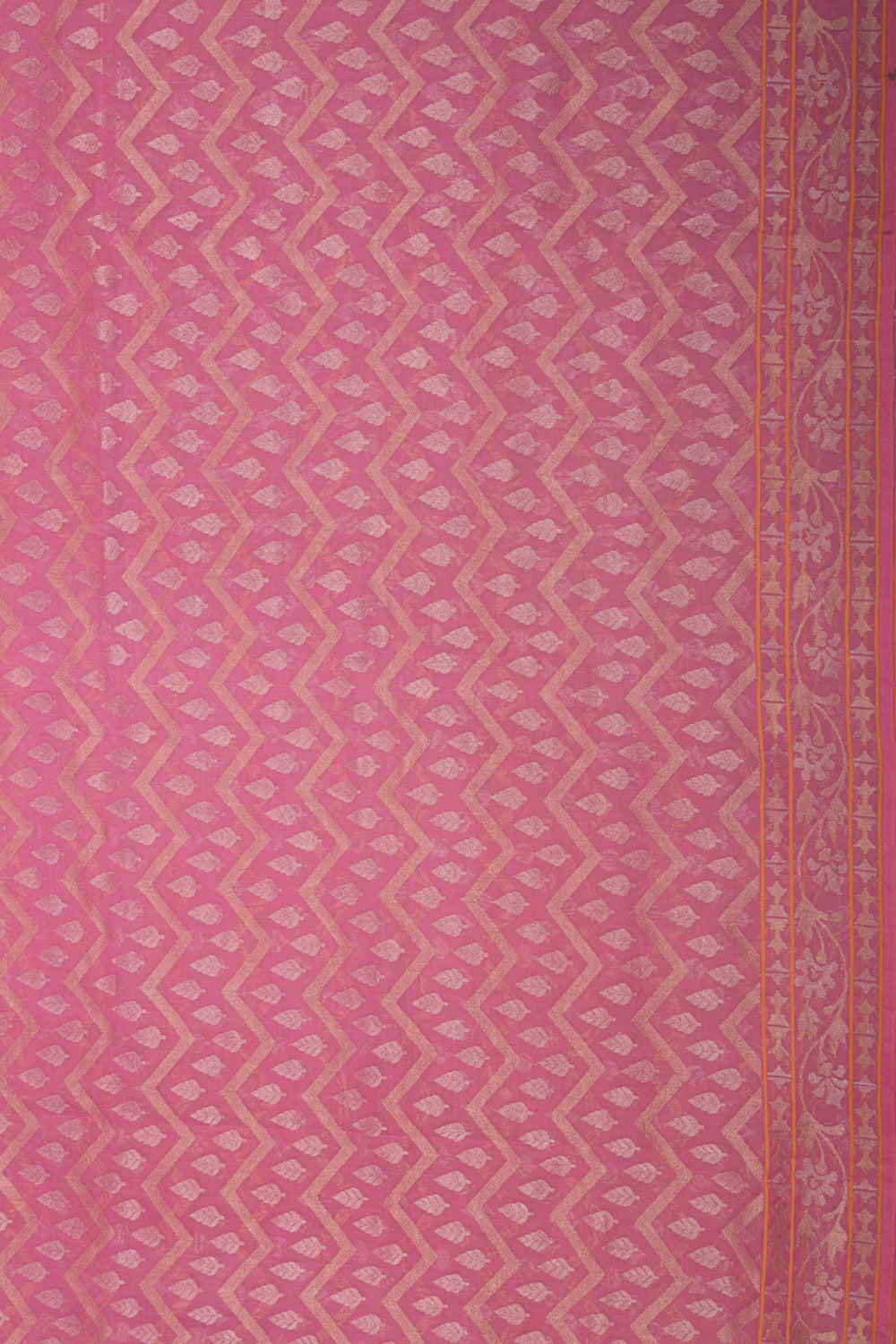 Banarasi Cotton Jamdani Pink Saree