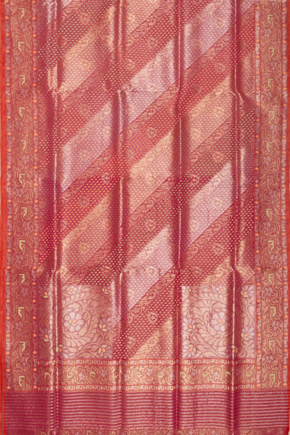 Rakthambari Banarasi Cotton Rangkat Jamdani Red Saree