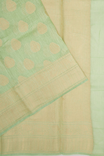 Linen Butta Green Saree
