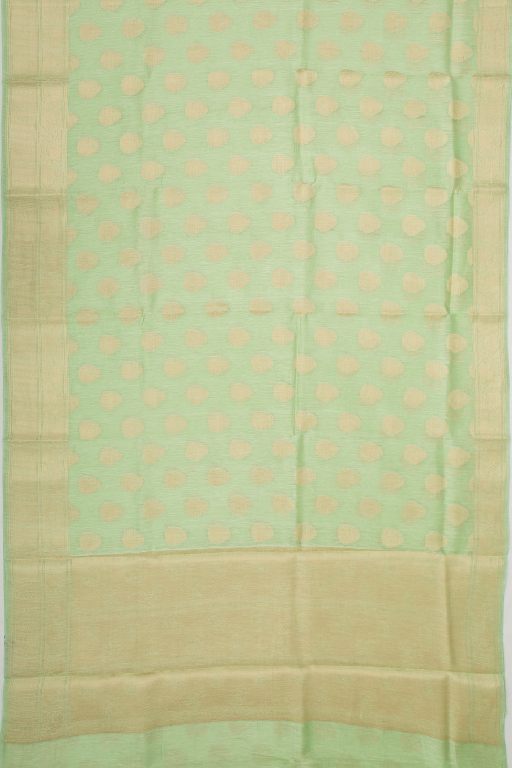 Linen Butta Green Saree