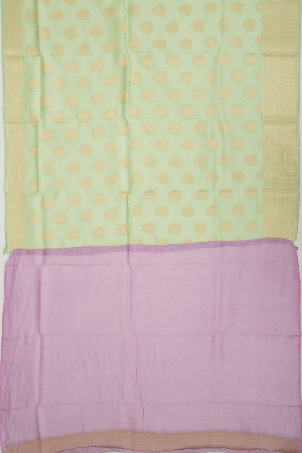 Linen Butta Green Saree