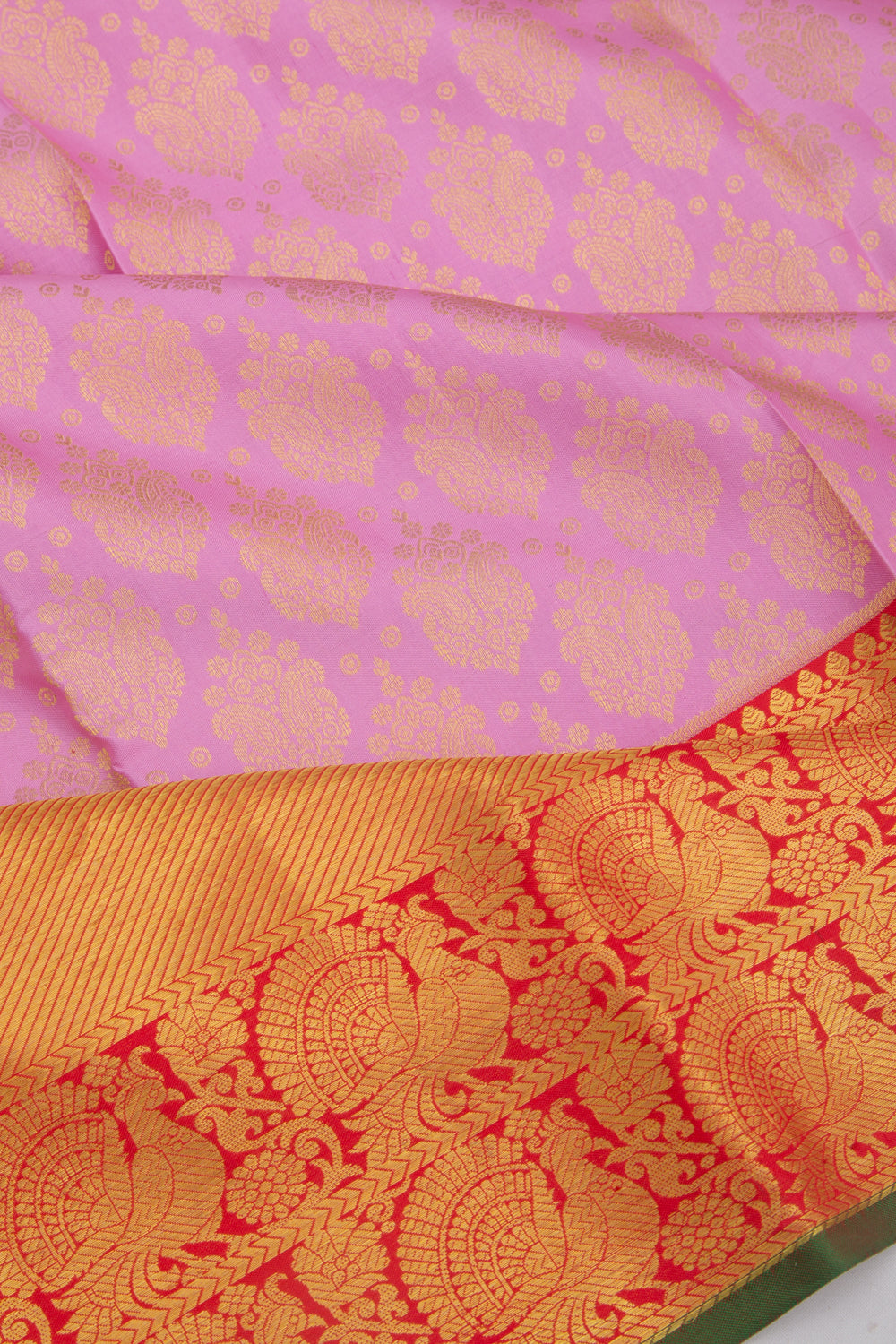 Taranga Kanchi Silk Brocade Baby Pink Saree