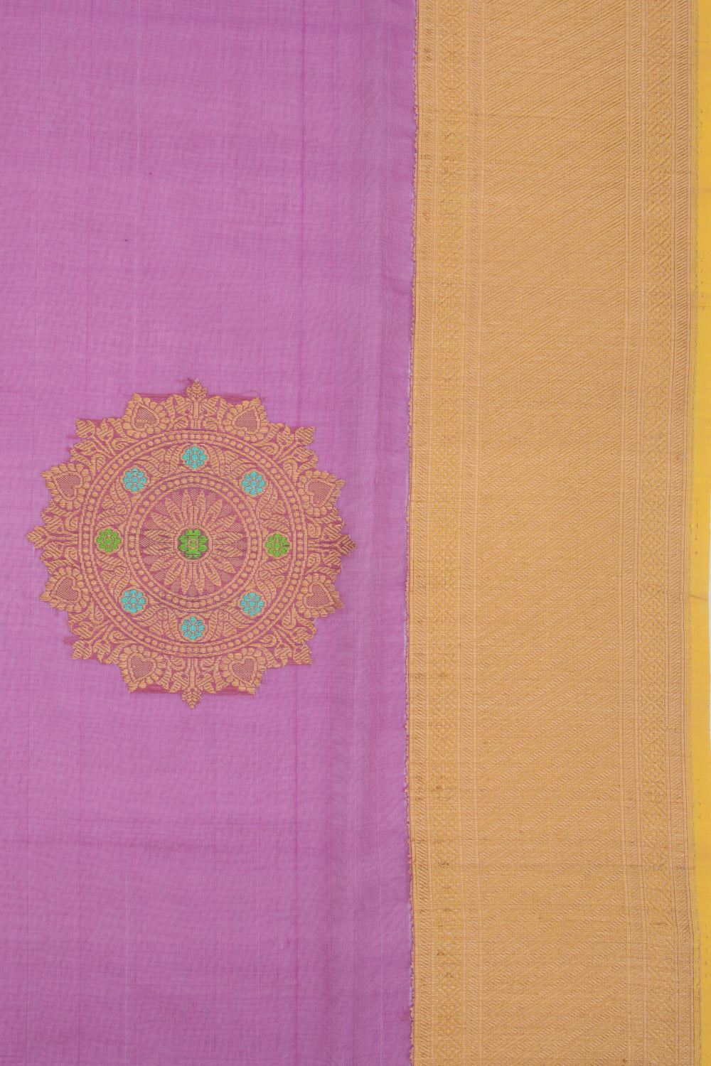 Banarasi Kora Organza Butta Purple Saree