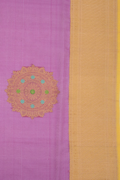 Banarasi Kora Organza Butta Purple Saree