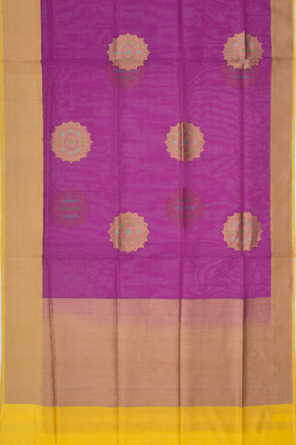 Banarasi Kora Organza Butta Purple Saree