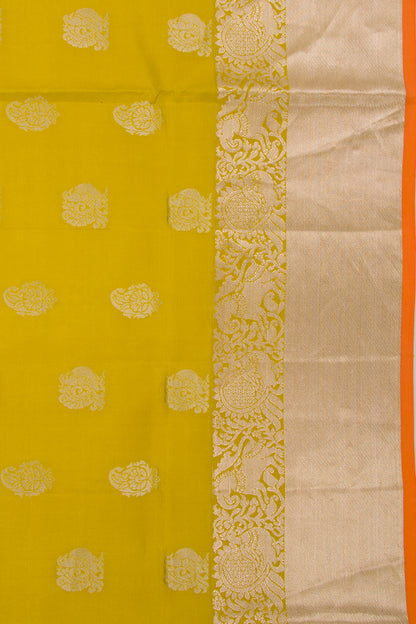 Coimbatore Soft Silk Butta Mehendi Green Saree