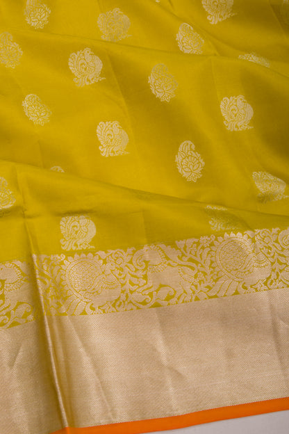 Coimbatore Soft Silk Butta Mehendi Green Saree