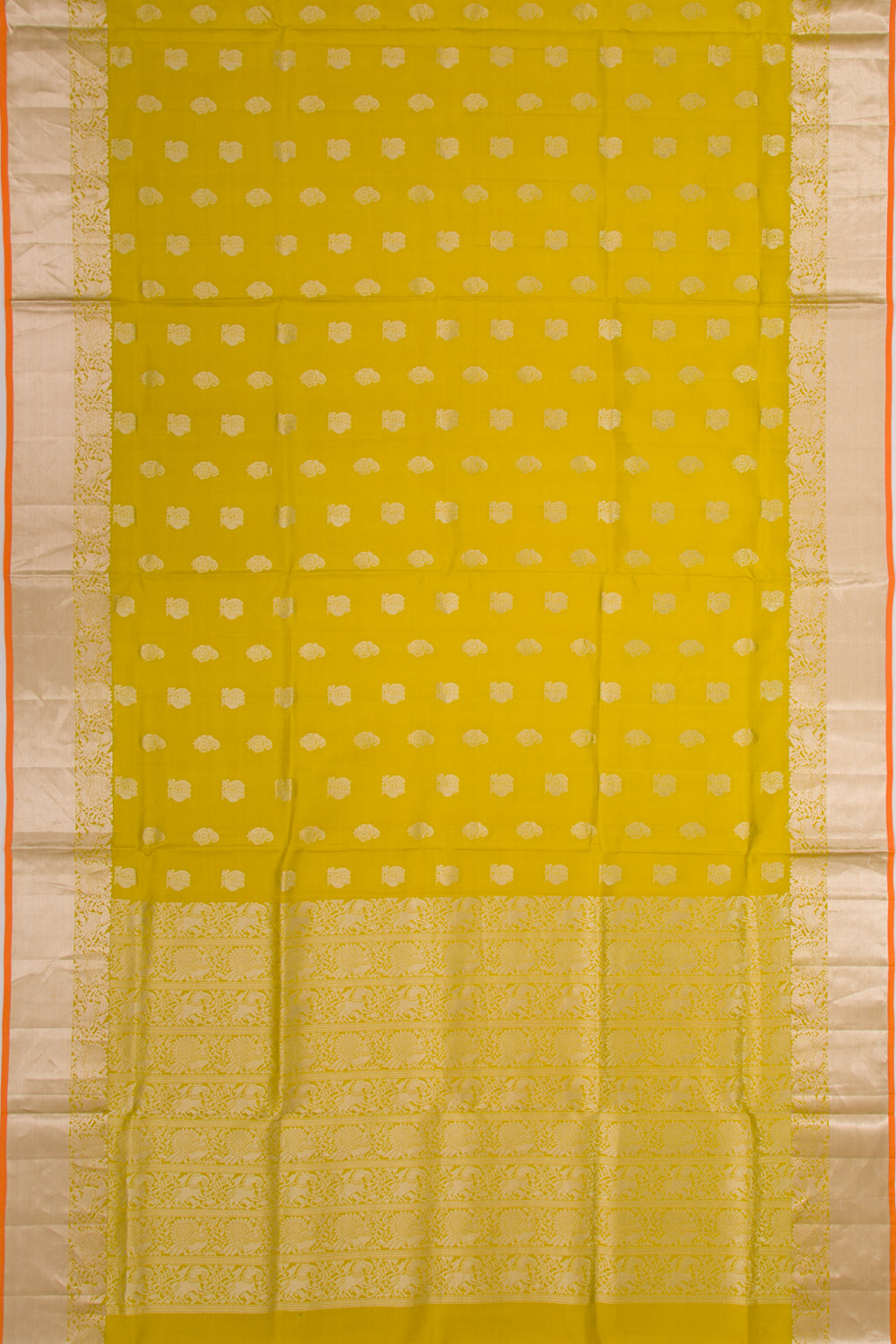 Coimbatore Soft Silk Butta Mehendi Green Saree
