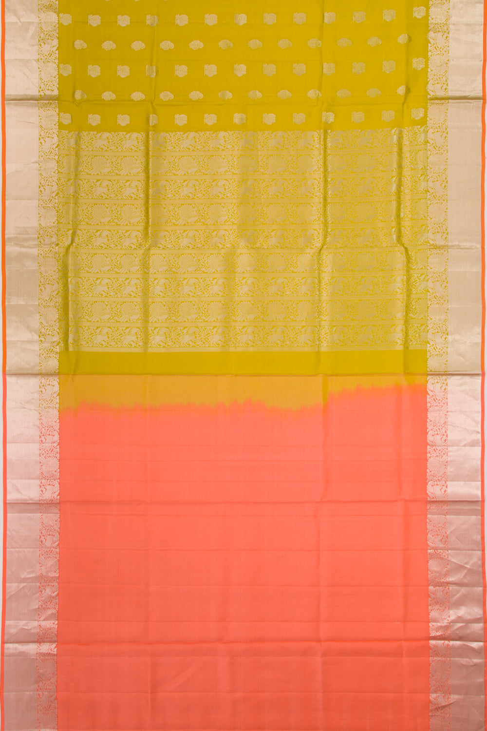 Coimbatore Soft Silk Butta Mehendi Green Saree
