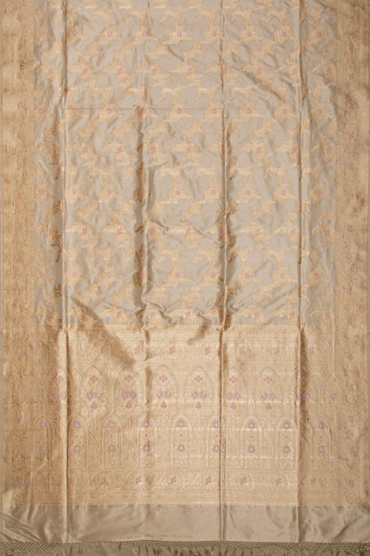 Banarasi Silk Kadwa Jaal Cream Saree