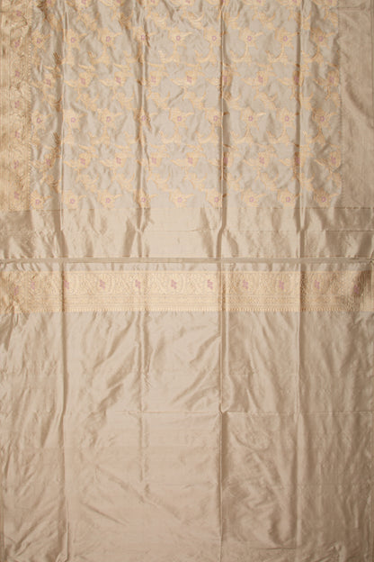 Banarasi Silk Kadwa Jaal Cream Saree