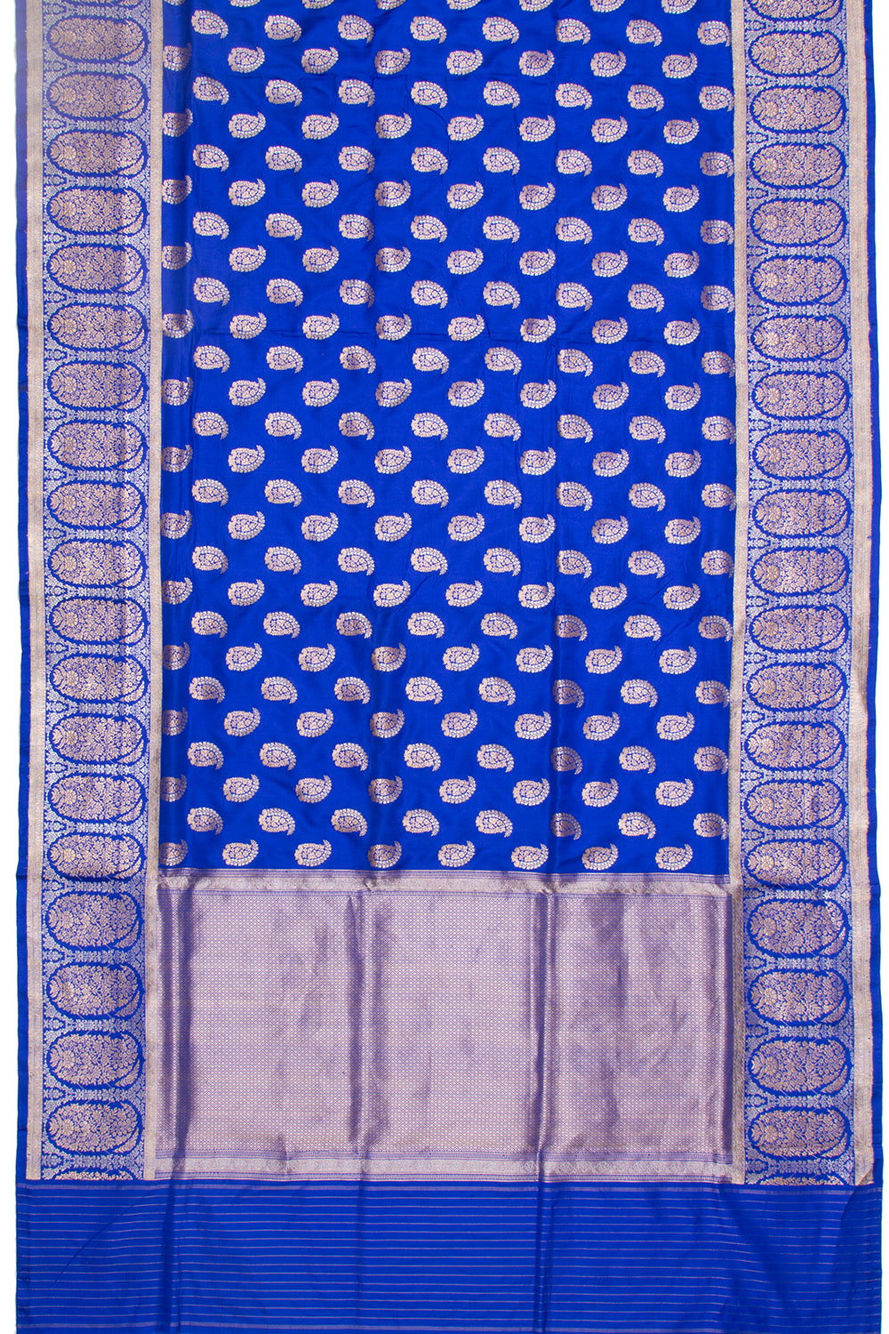 Banarasi Silk Kadwa Butta Royal Blue Saree