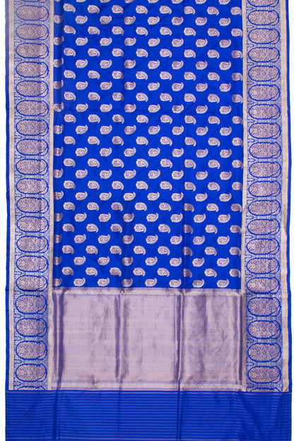 Banarasi Silk Kadwa Butta Royal Blue Saree