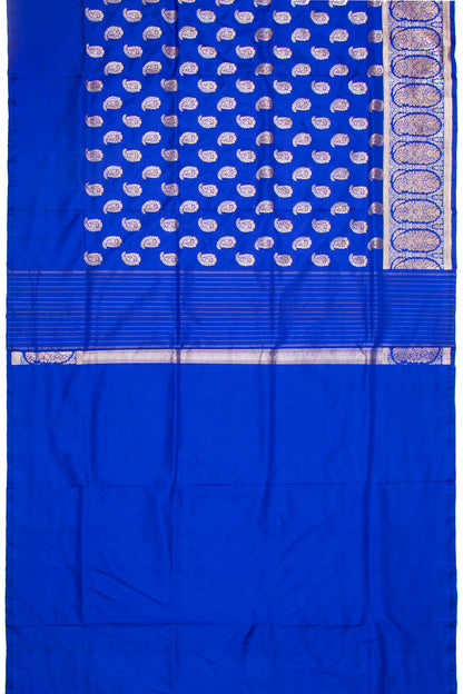 Banarasi Silk Kadwa Butta Royal Blue Saree