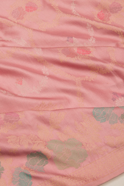 Banarasi Silk Brocade Pink Saree-Not Allowed Online