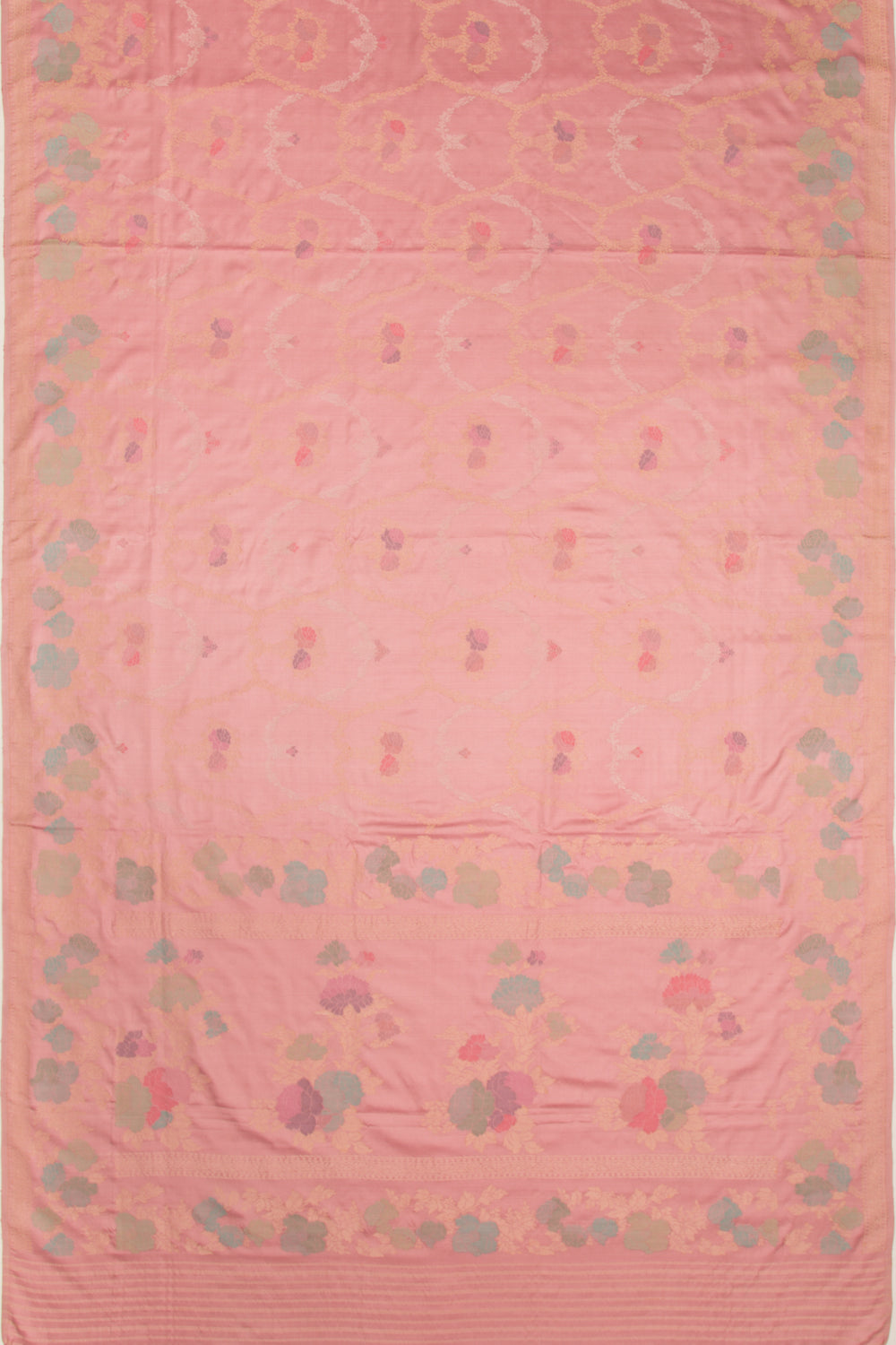 Banarasi Silk Brocade Pink Saree