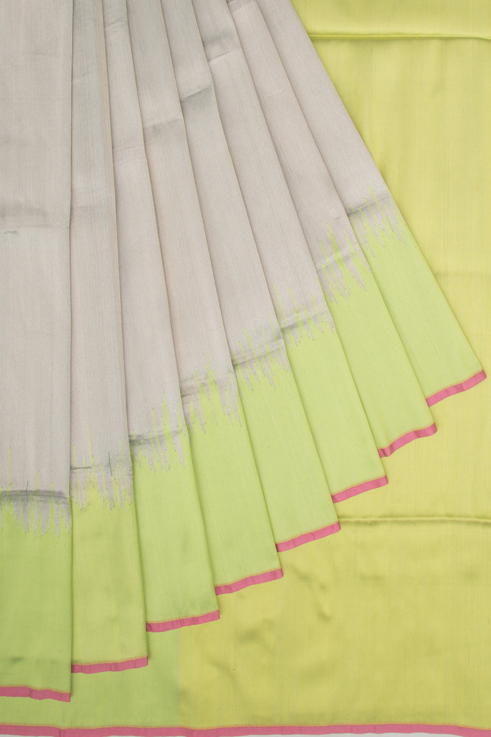 Banarasi Silk Tissue Brocade Silver Saree