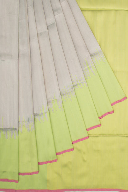 Banarasi Silk Tissue Brocade Silver Saree