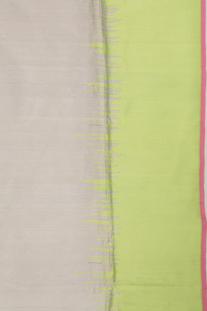 Banarasi Silk Tissue Brocade Silver Saree