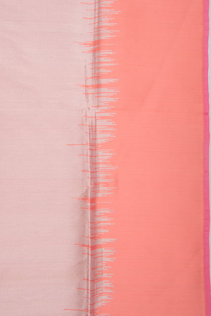 Banarasi Silk Tissue Brocade Peach Saree