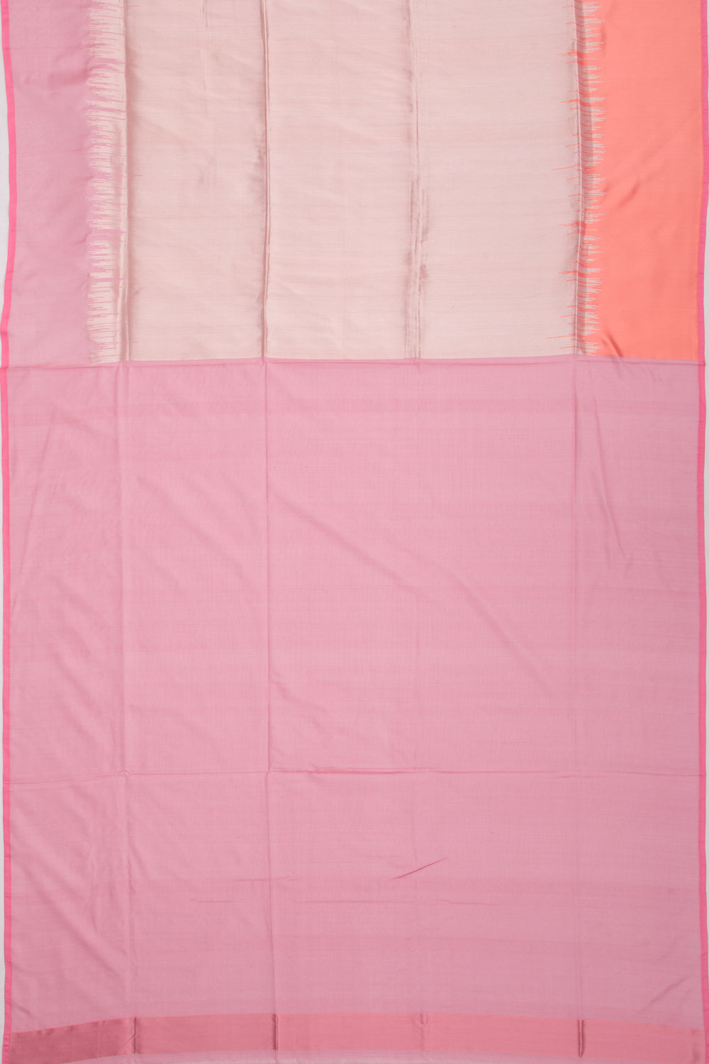 Banarasi Silk Tissue Brocade Peach Saree