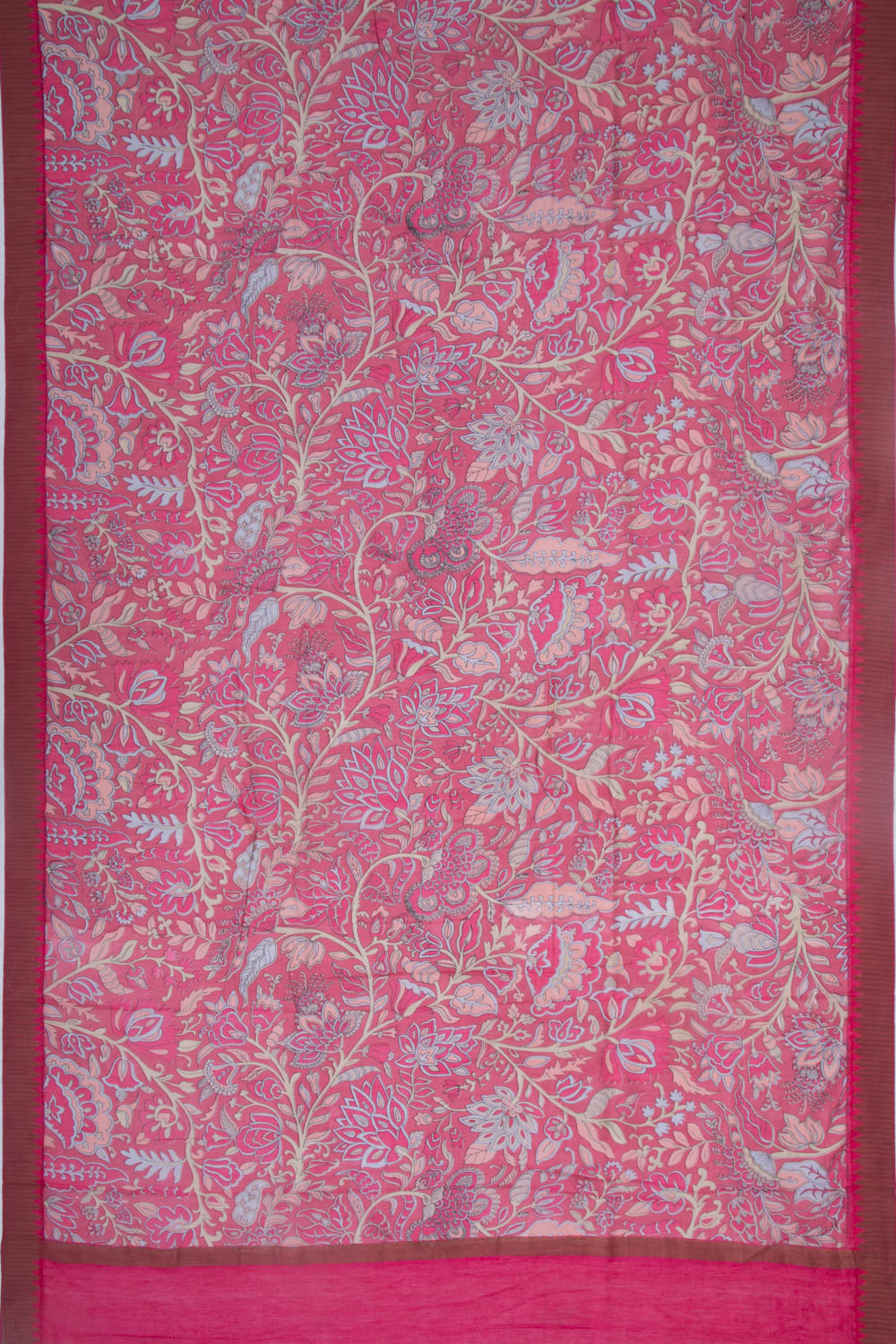 Chanderi Silk Printed Pink Saree