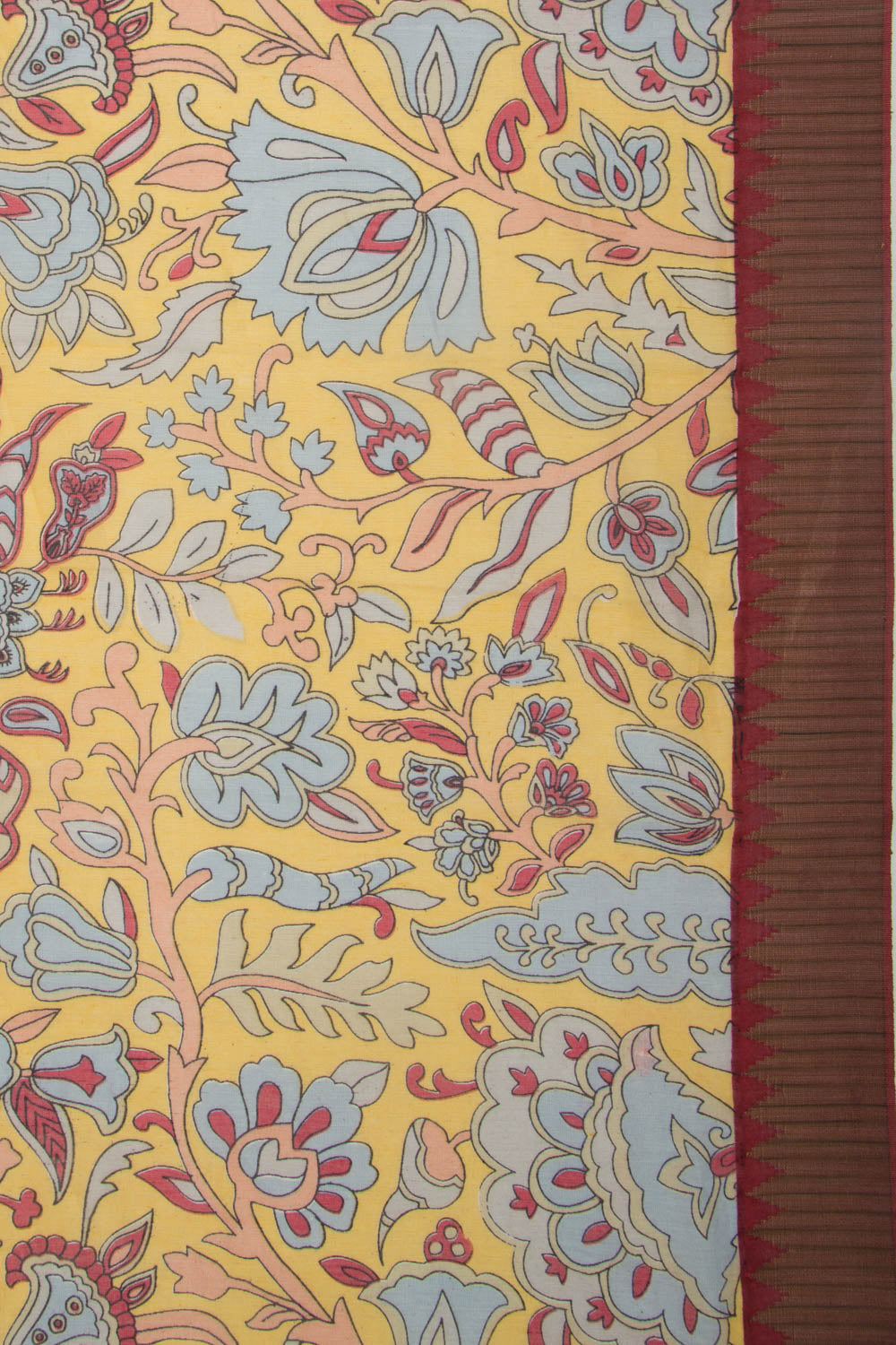 Chanderi Silk Printed Yellow Saree