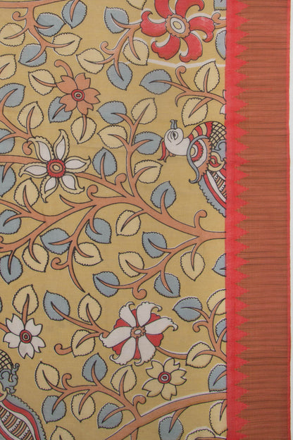 Chanderi Silk Printed Green Saree