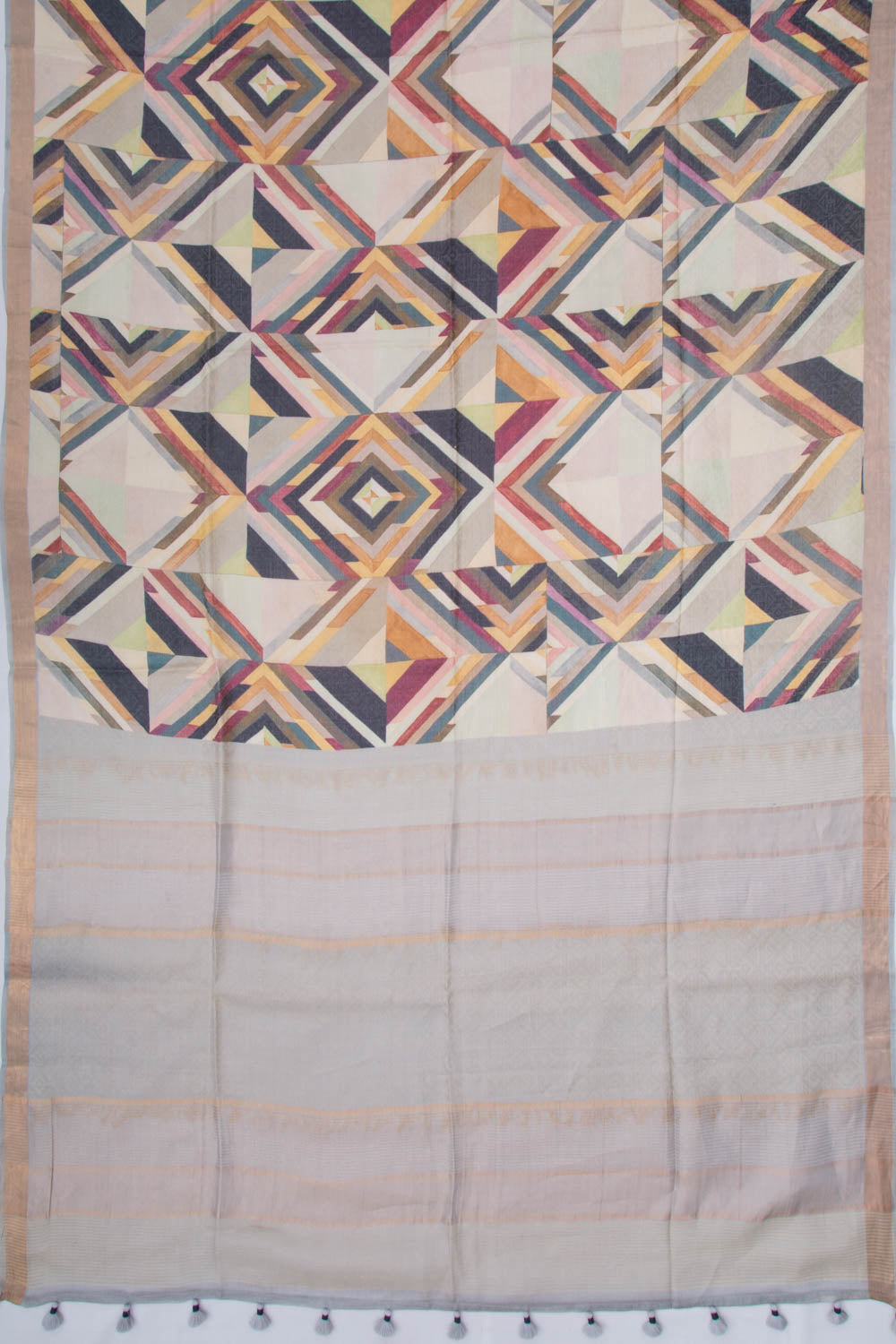 Tussar Printed Multi Colour Saree