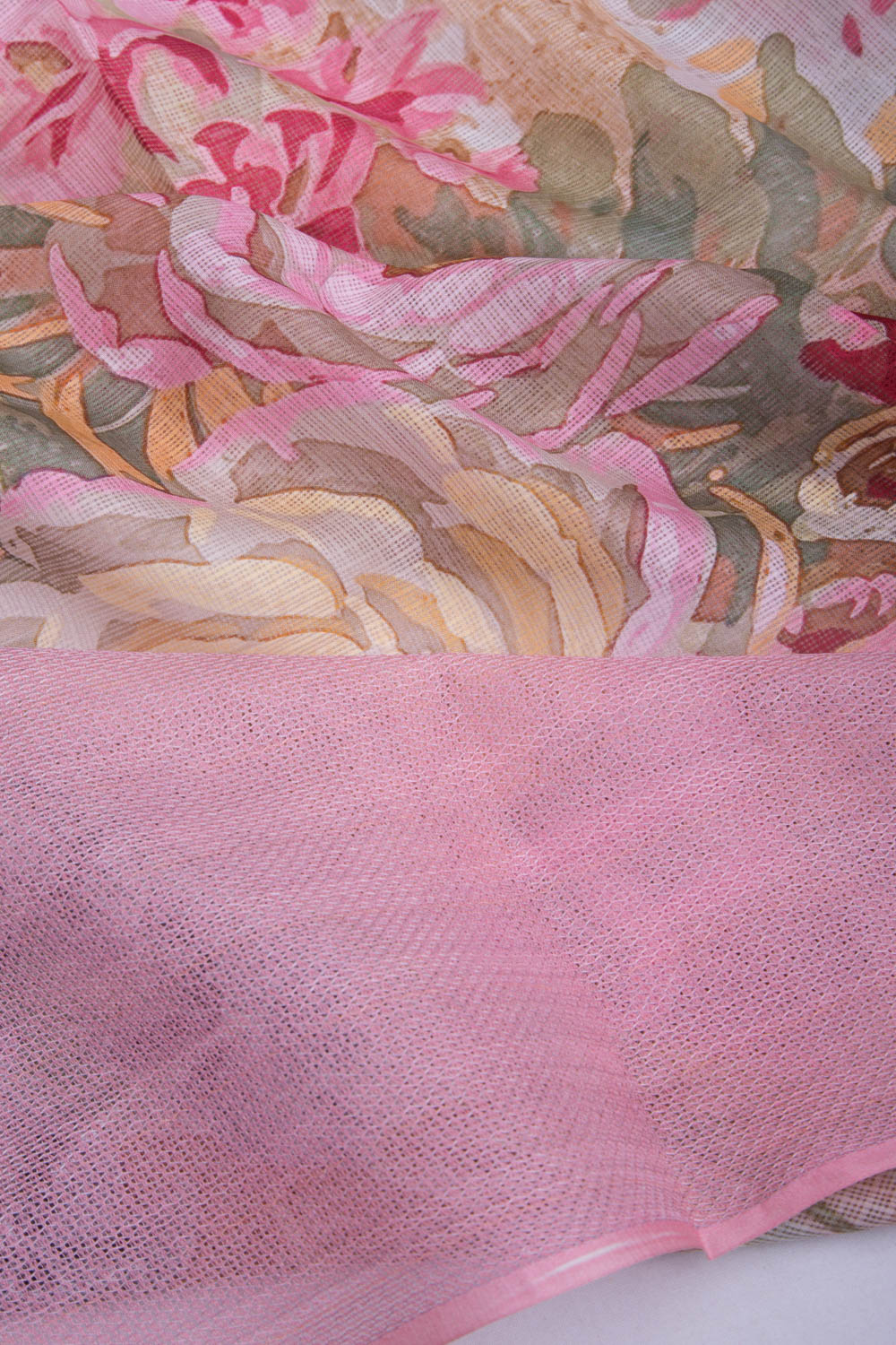Soft Kota Silk Floral Printed Multicolor Saree