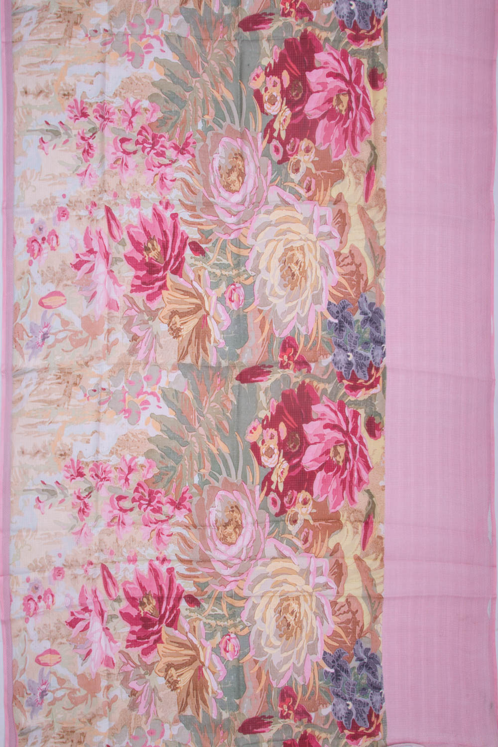 Soft Kota Silk Floral Printed Multicolor Saree