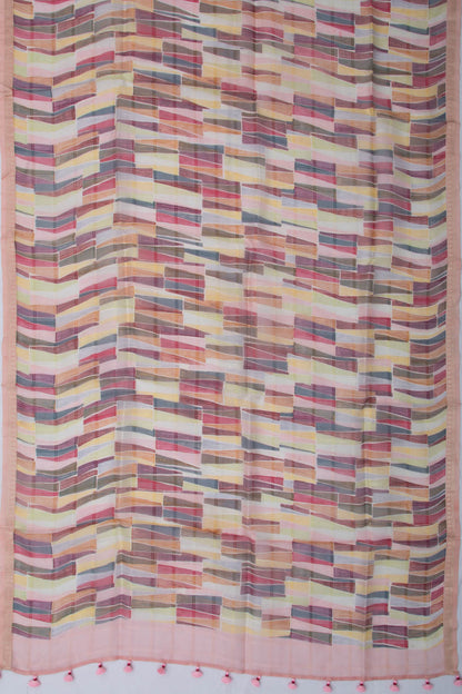 Organza Printed Multi Colour Saree