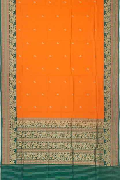 Banarasi Silk Butta Orange Saree